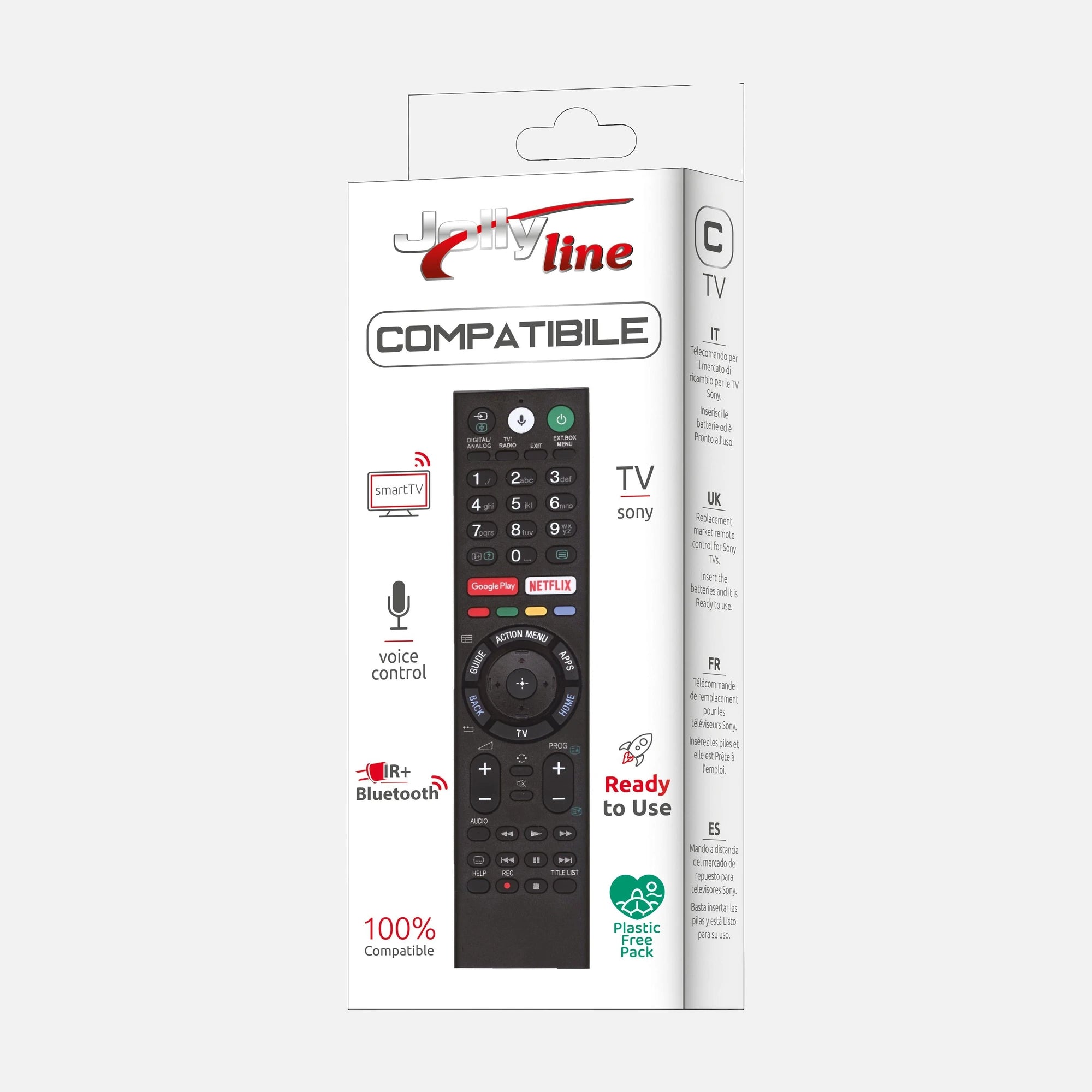 GBS Jolly Line 1508 Smart TV Sony IR+BT Remote RMF-TX310E