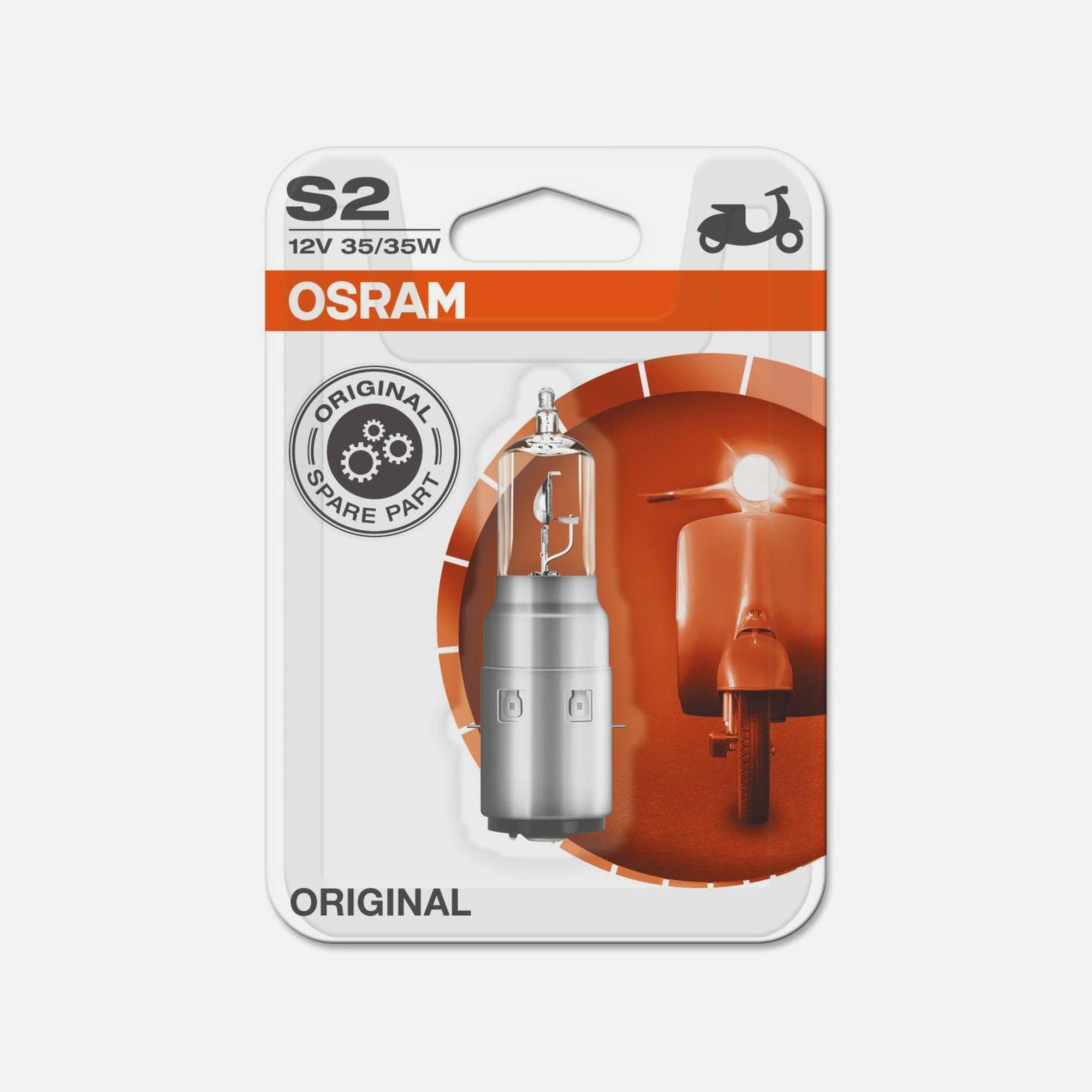 OSRAM Motorcycle Halogen Lamp ORIGINAL LINE S2 - BA20d