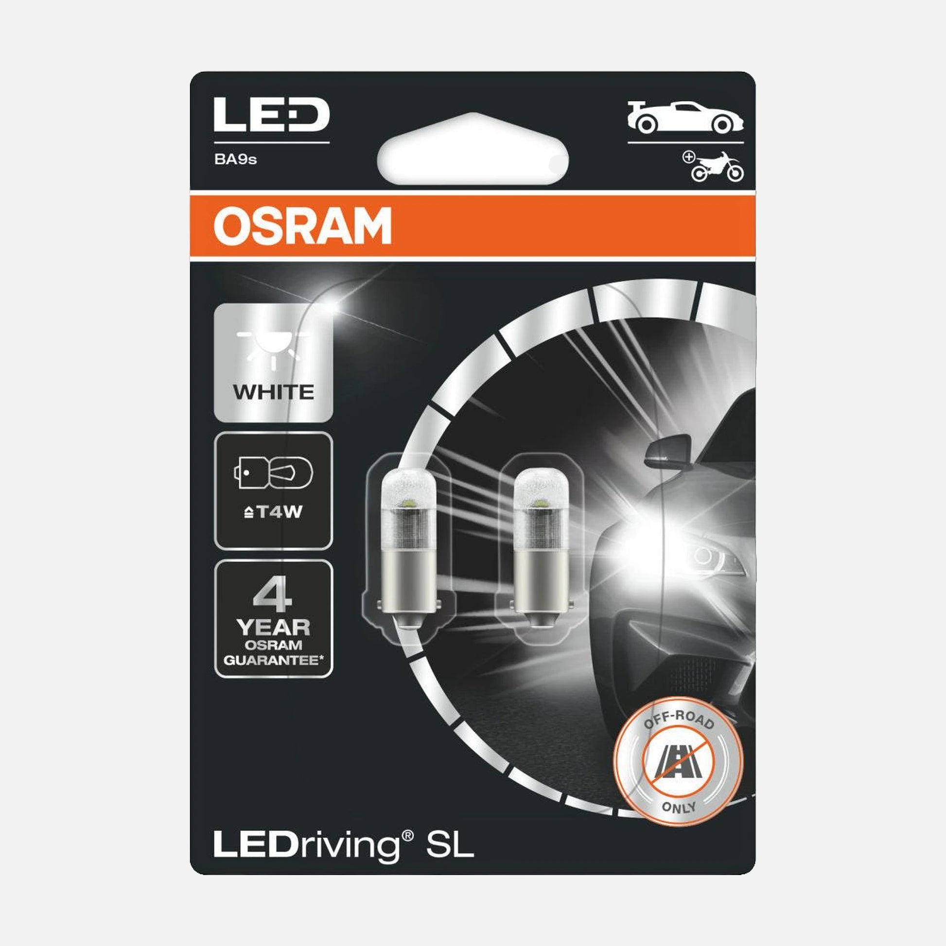 LEDVANCE OSRAM Auto Auxiliary Bulb LED SL T4W - BA9s