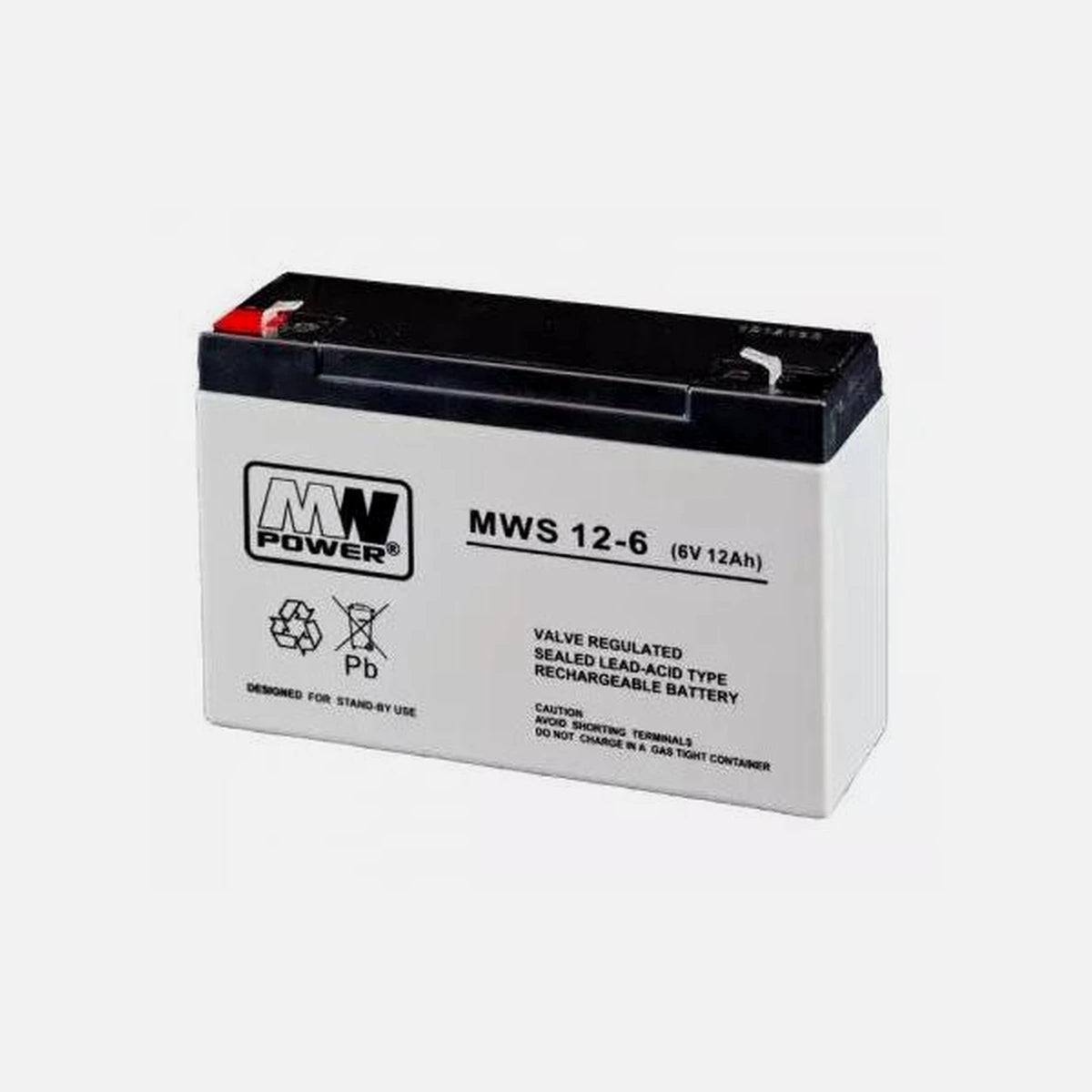 MPL Power Elektro Rechargeable Lead Battery - VRLA MWS 6V/12Ah