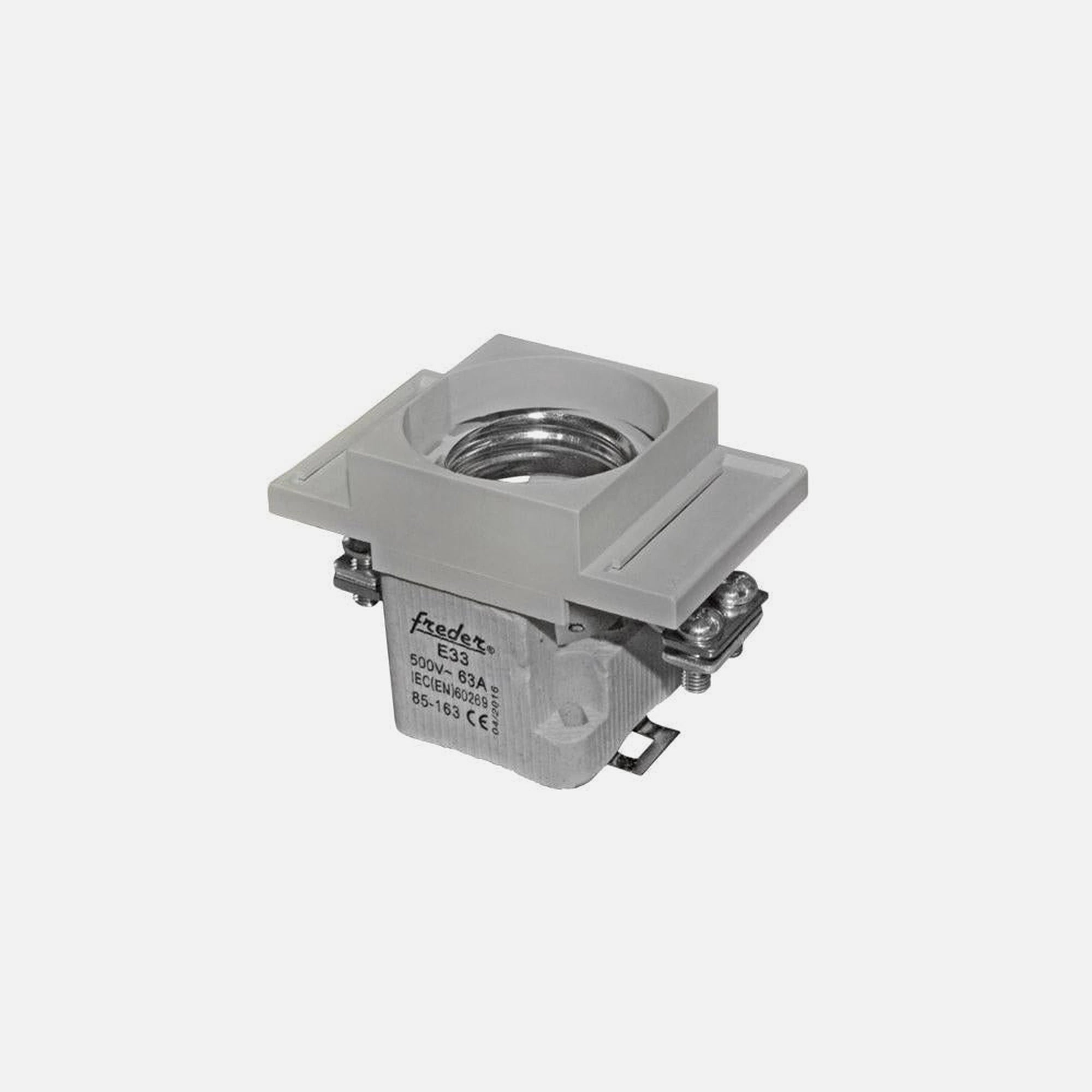 Fuse base D with cover DIII E33 63A 2+2 screws
