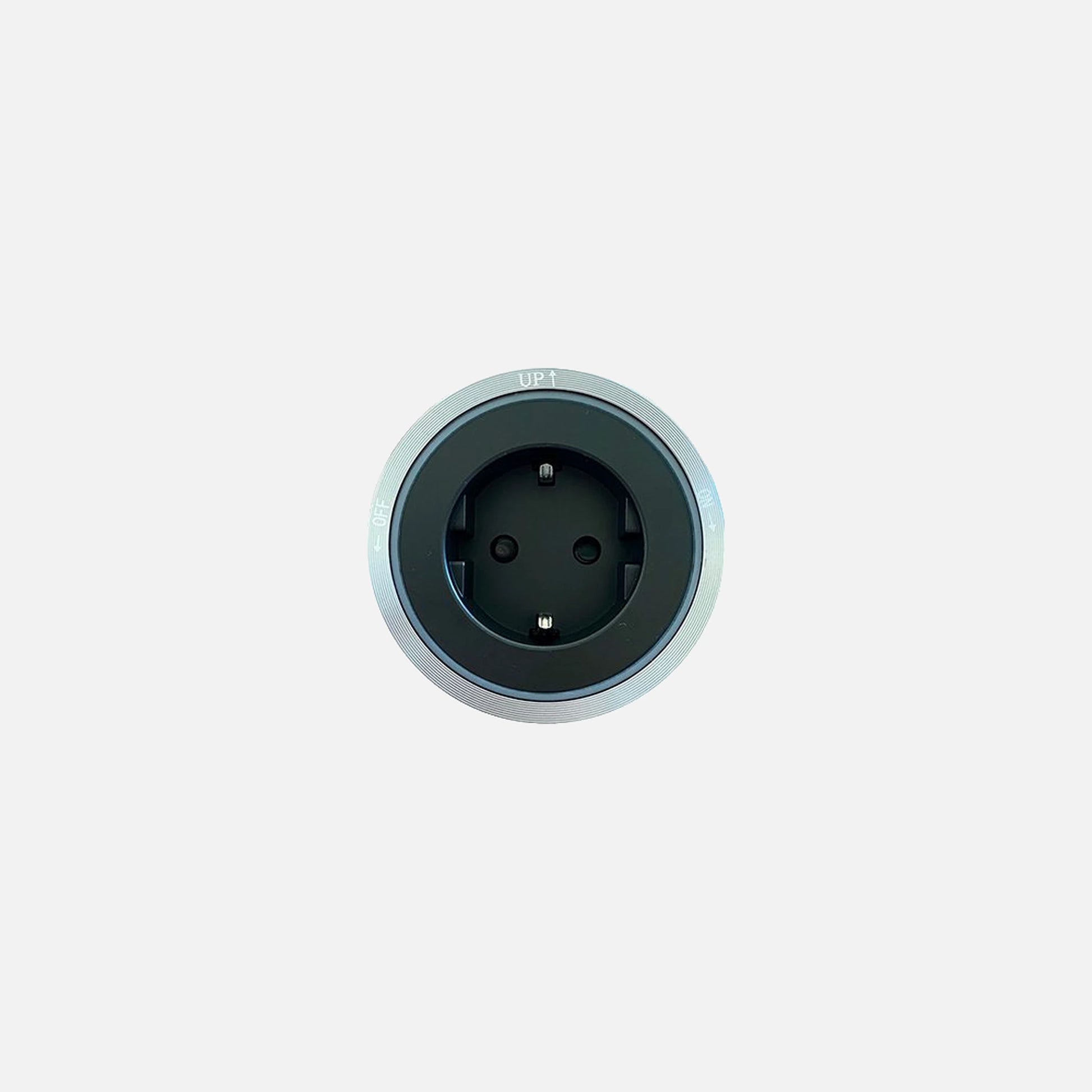 Schuko accessory for Track Socket with blue LED lighting Silver