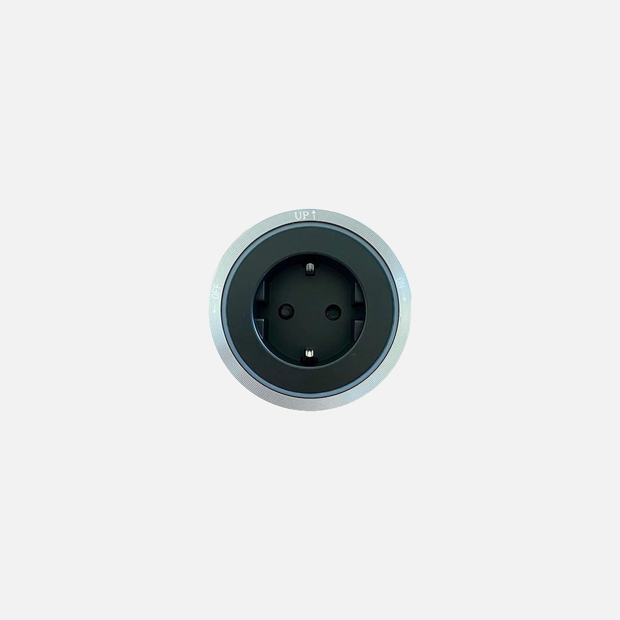 Schuko accessory for Track Socket with blue LED lighting Silver