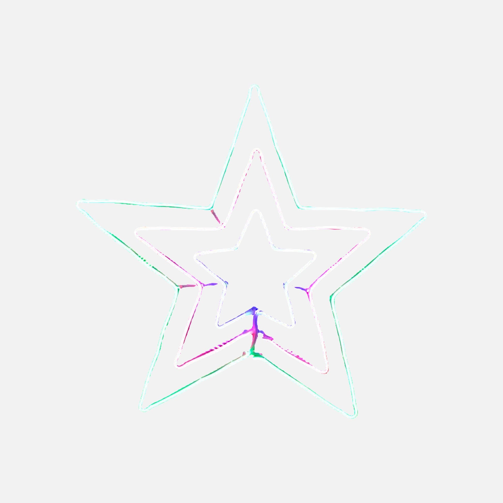 RP Neon Triple Star with 8 Programs 220V/IP44 Green-Red-Blue