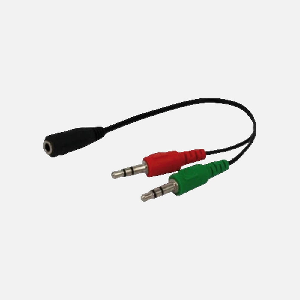 GBC 14.1560.27 - Cable 3.5mm 4PIN Female to 2x3.5mm Male 3PIN