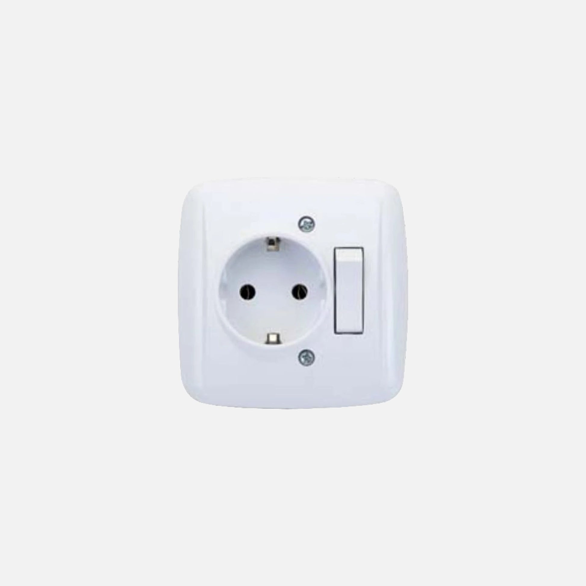 RP Schuko & Switch Socket White