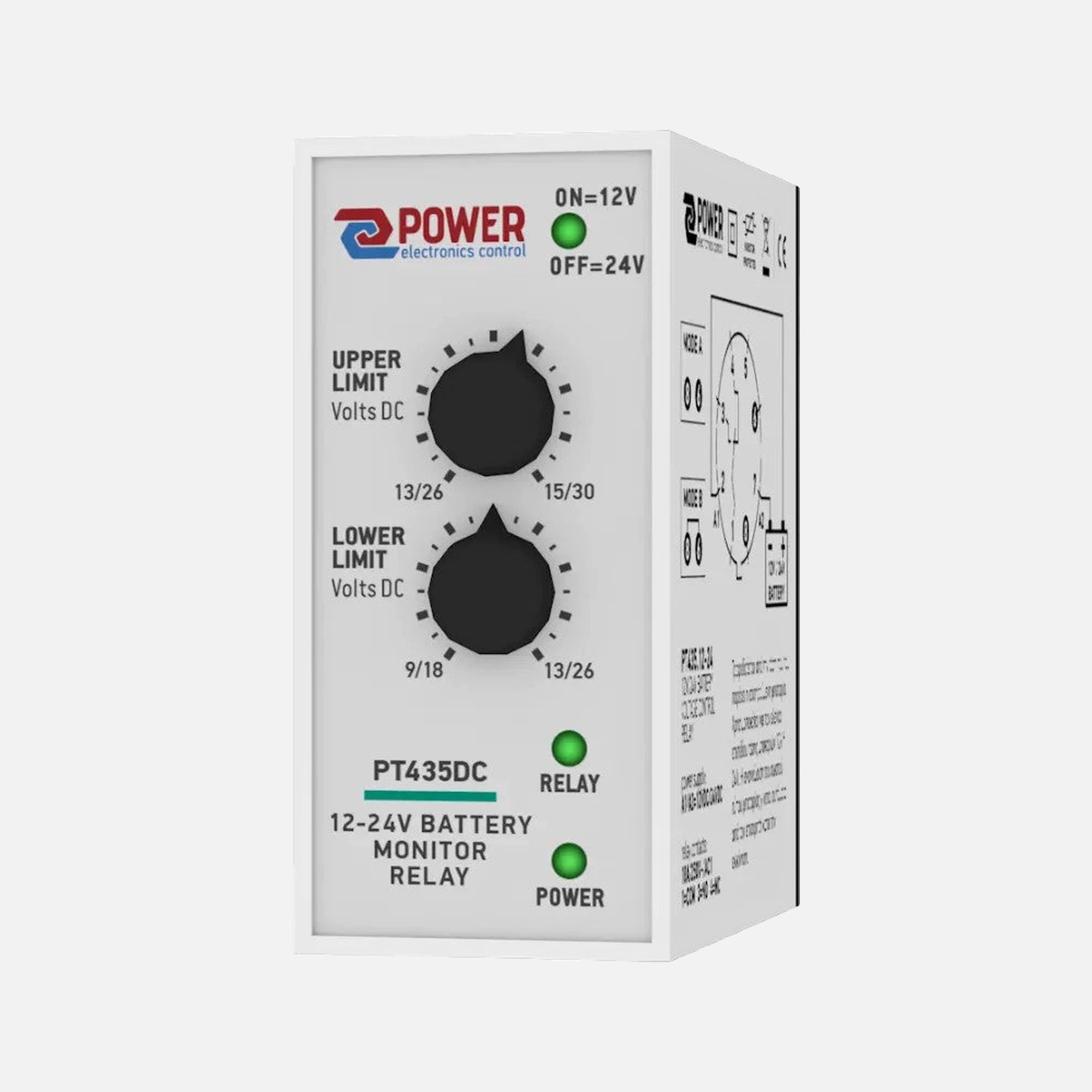 PELC-PT435.12-24 DC-8 pin Voltage Battery Monitor