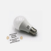 LED A60 E27 12W Microwave Motion Sensor Bulb Warm White