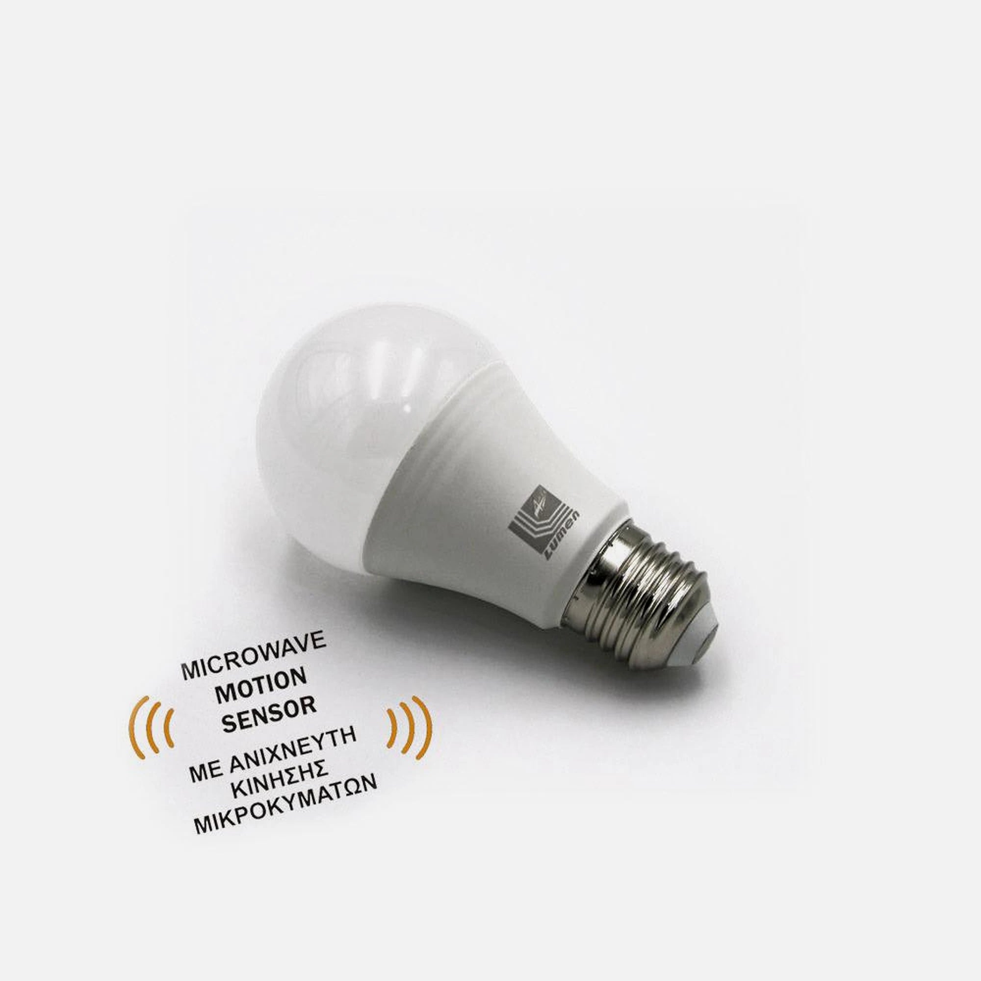 LED A60 E27 12W Microwave Motion Sensor Bulb Warm White