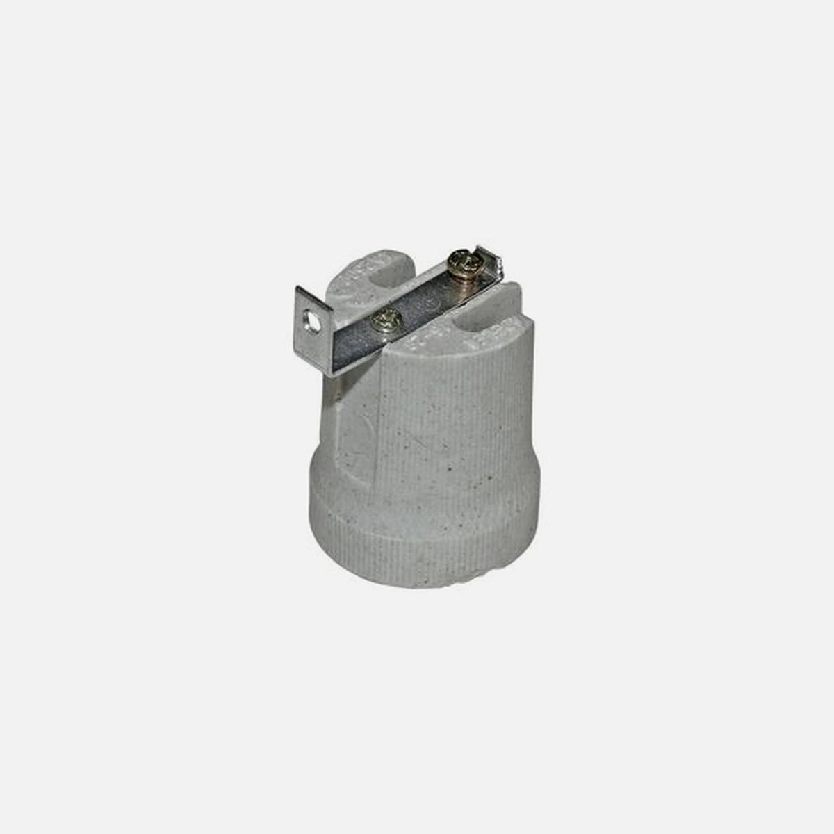 AD Porcelain Lampholder E27 with Bracket 90° External