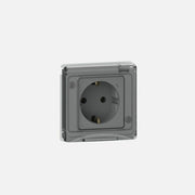Stinel “Aqua” Schuko Safety Socket Mechanism With Automatic Contacts Waterproof IP55 White + Frame