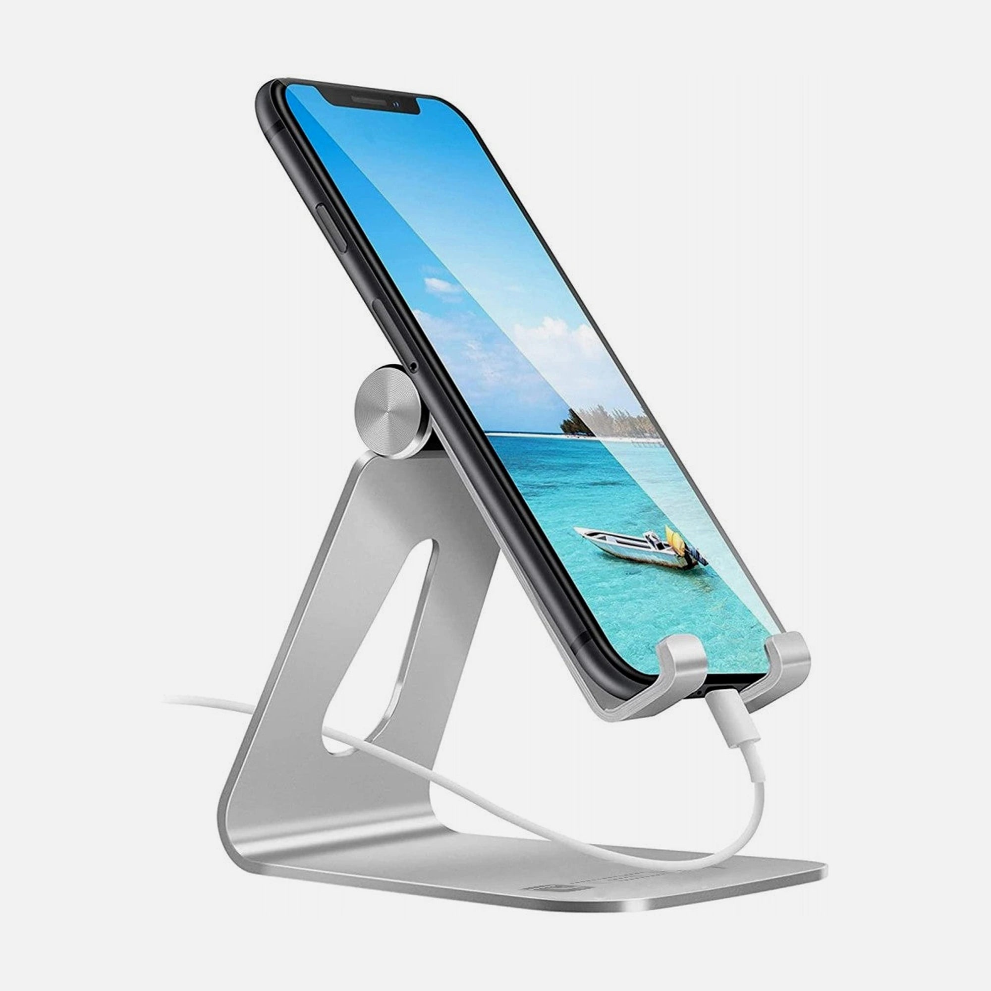 Techly I-SMART-STAND4 Aluminium Adjustable Desk Stand for Phone and Tablet