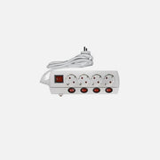 AD Power Strip 4 Sockets 4 Switches 1.5m White