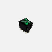 GBC 24.2510.10 - Switch with light (Green) ON-OFF Double - Bipolar 3 contacts 15A