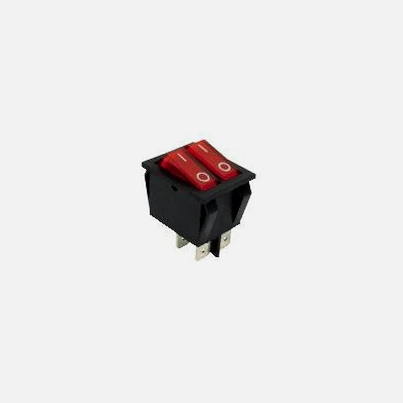 GBC 24.2520.00 - Switch with light (Red) ON-OFF Double - Bipolar 2 contacts 15A