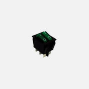 GBC 24.2550.20 - Switch with light ON-OFF-ΟΝ Double Green - Unipolar 6 contacts 15A