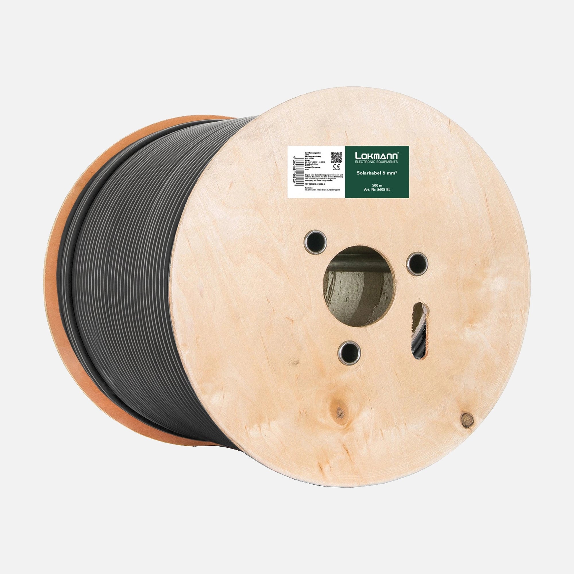 Lokmann S6-100BL - Solar Cable H1Z2Z2-K 1x6 Black