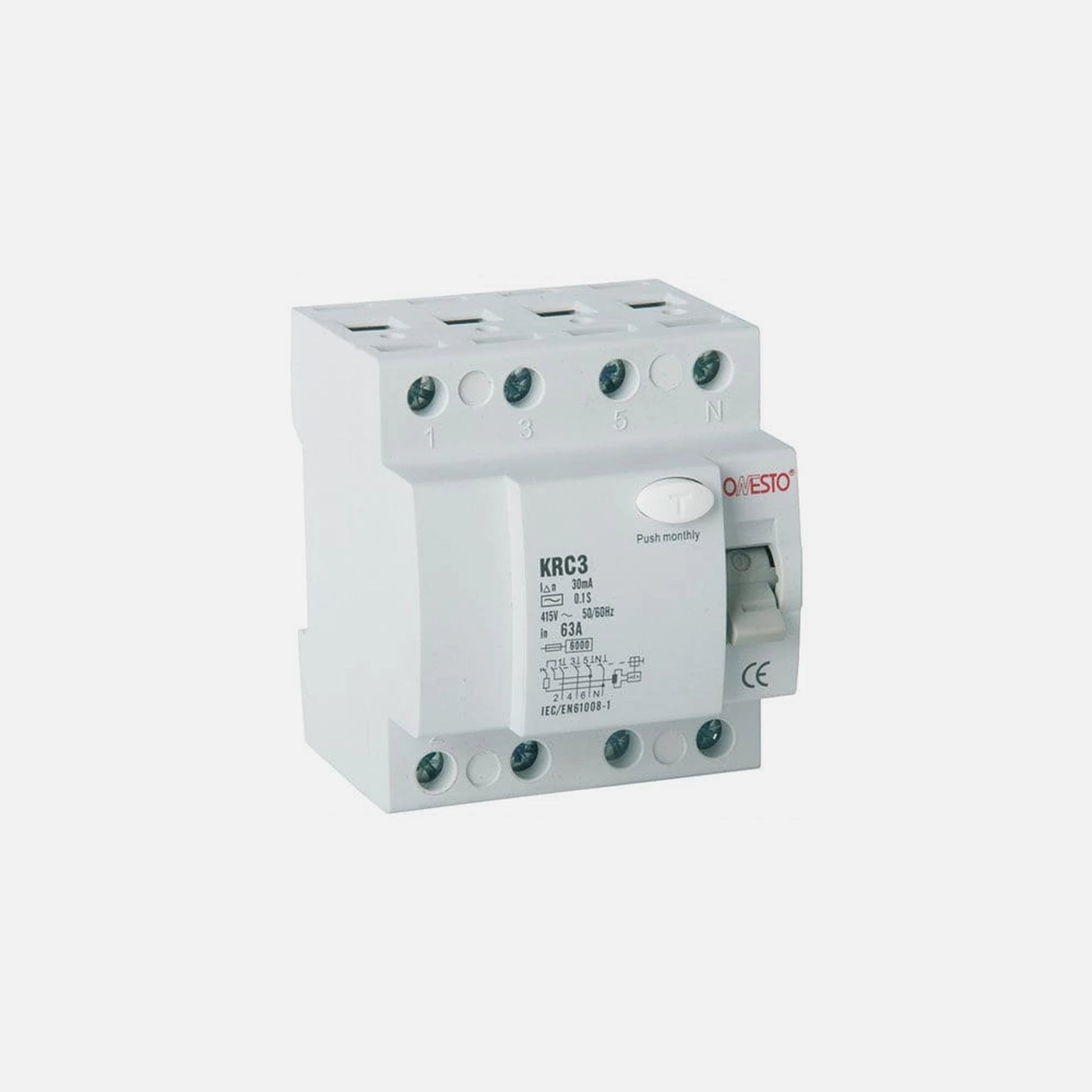 RP ONESTO - Residual current circuit breaker 4P/63A/30mA/6kA TYPE A
