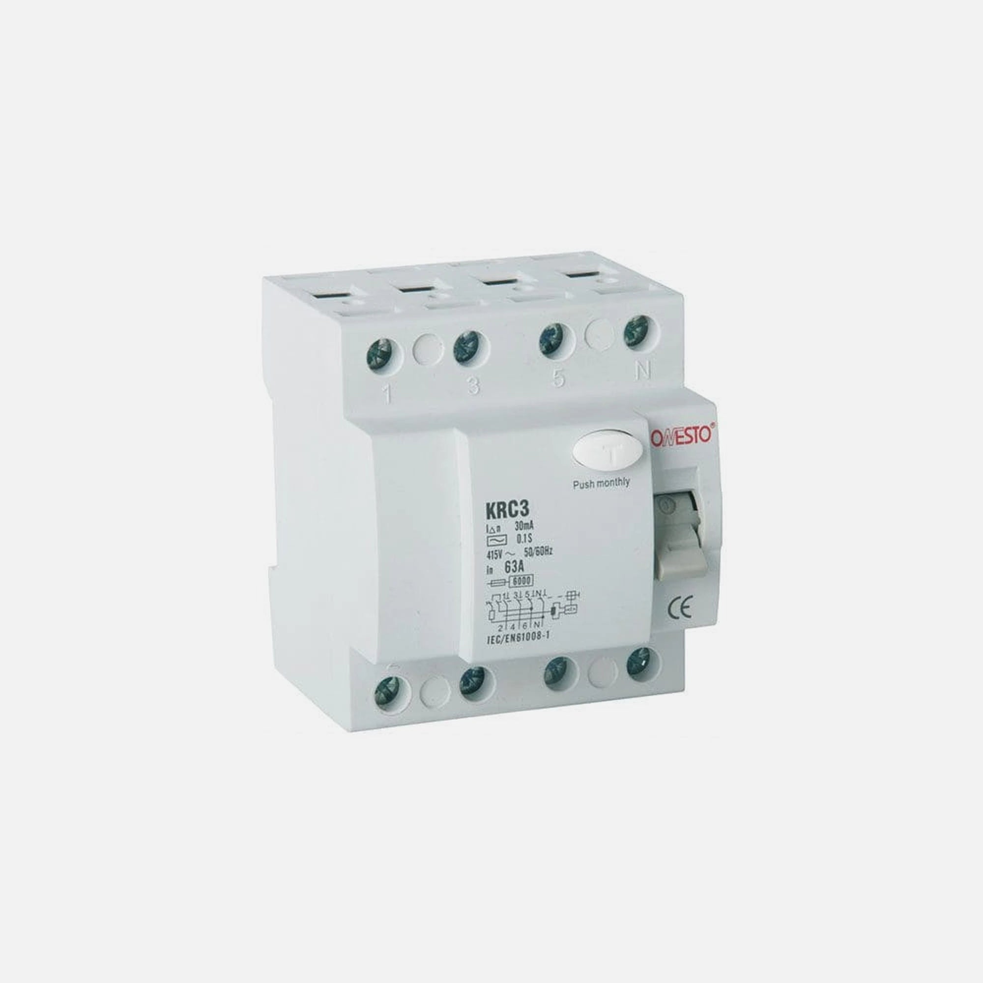 RP ONESTO - Residual current circuit breaker 4P/63A/30mA/6kA TYPE A