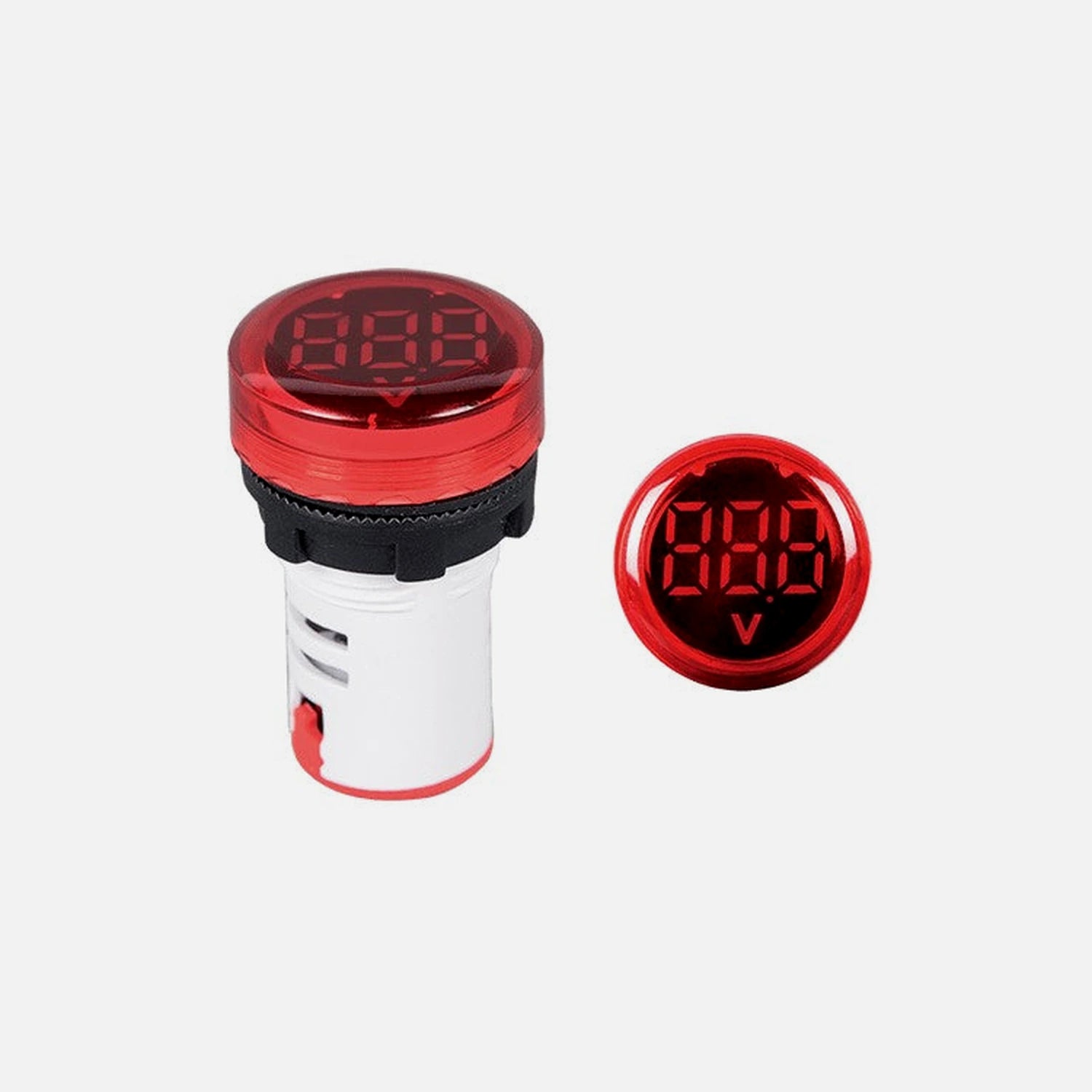 EL-AC Digital Red Voltmeter 12-500V Φ22