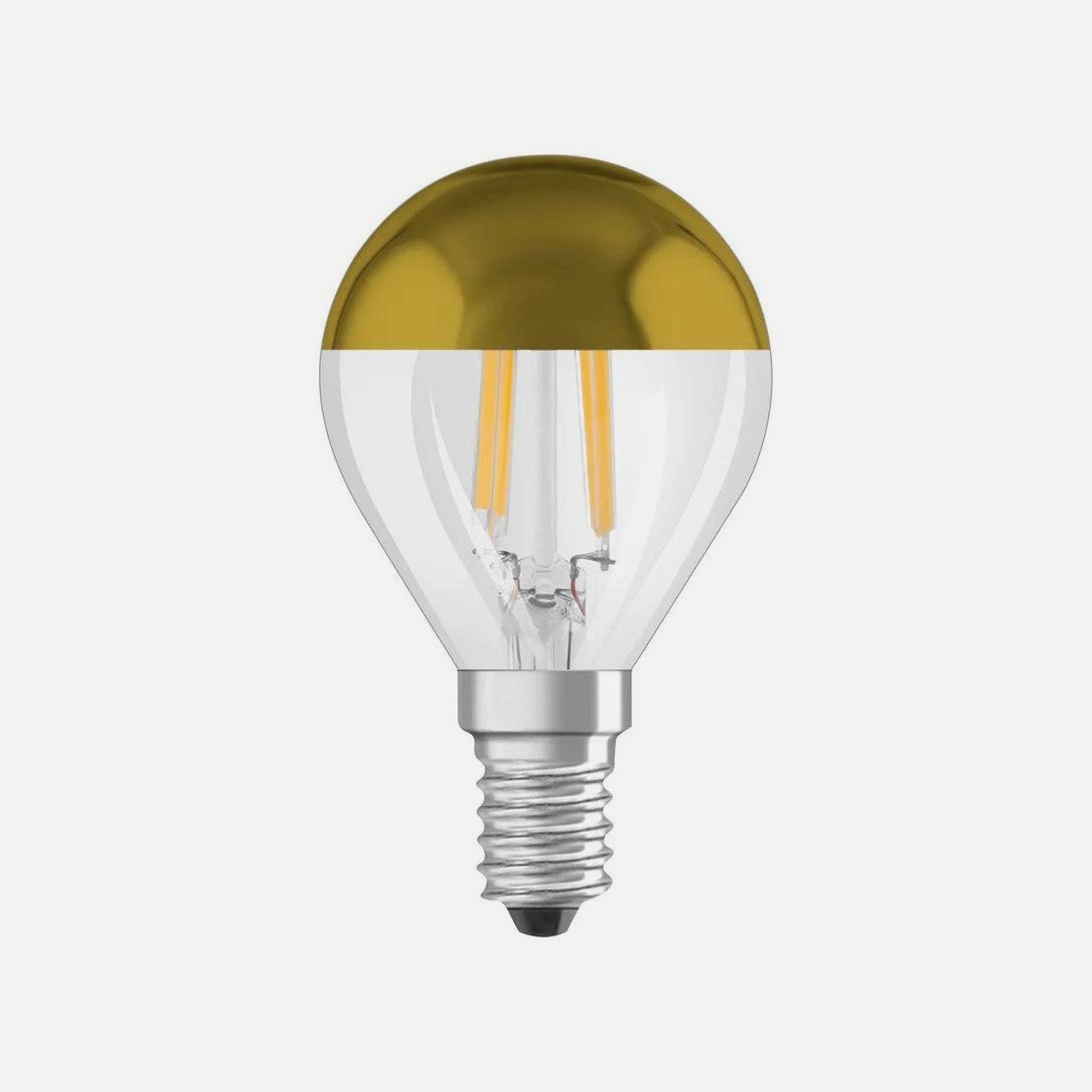 LEDVANCE OSRAM Lamp - LED P34 Fil Mirror Gold 4W 827 E14