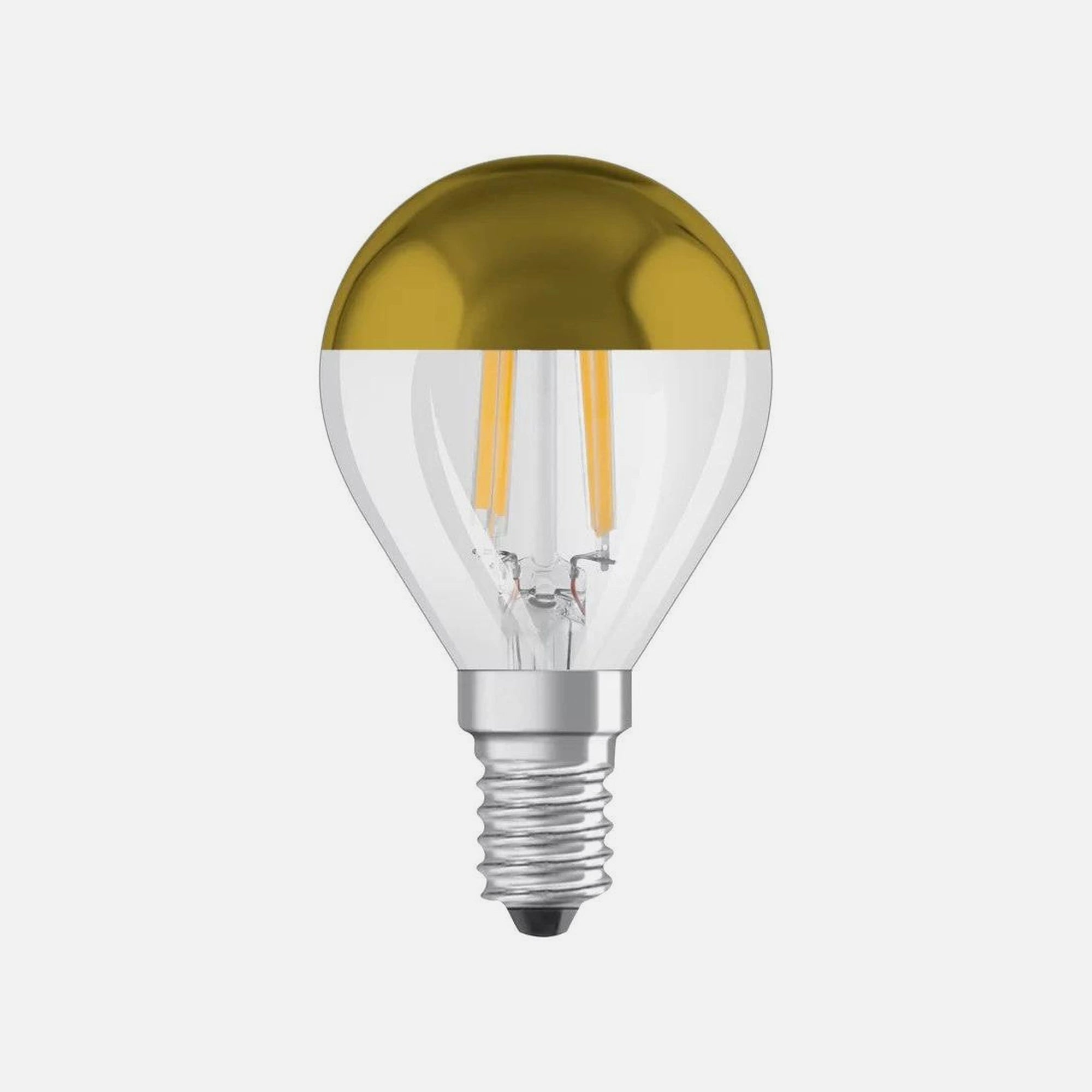 LEDVANCE OSRAM Lamp - LED P34 Fil Mirror Gold 4W 827 E14