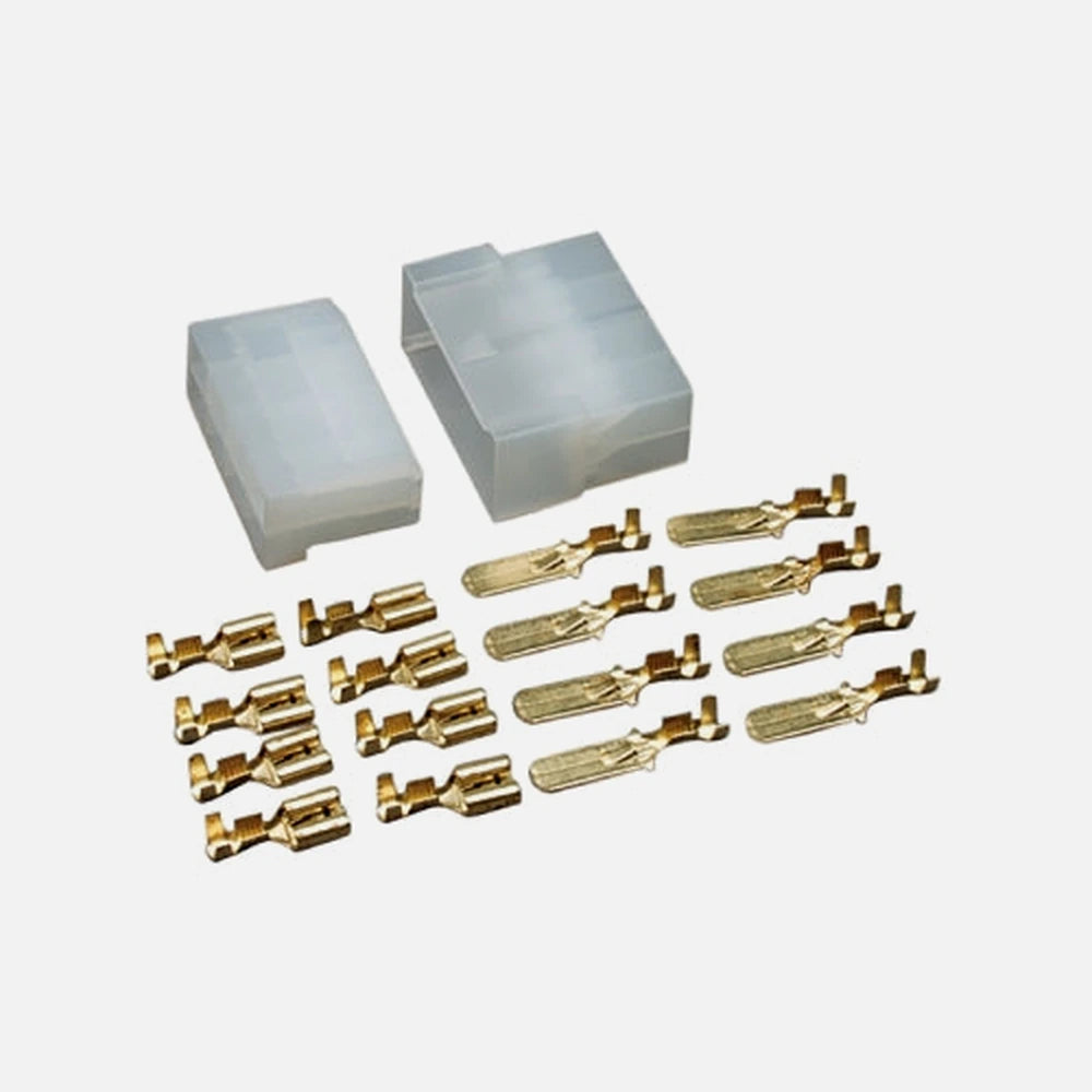GBC 18.4008.00 - Faston Connector Set of 8 pcs Male+Female 6.35mm