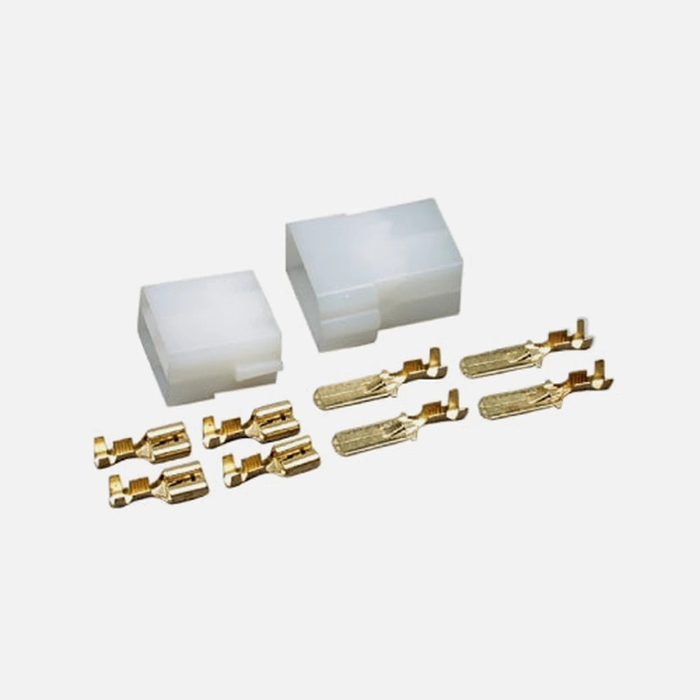 GBC 18.4004.00 - Faston Connector Set of 4 pcs Male+Female 6.35mm