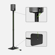 Techly ICA-SP SSFL01 Floor Stand for Sonos Play:1 Speaker, Black
