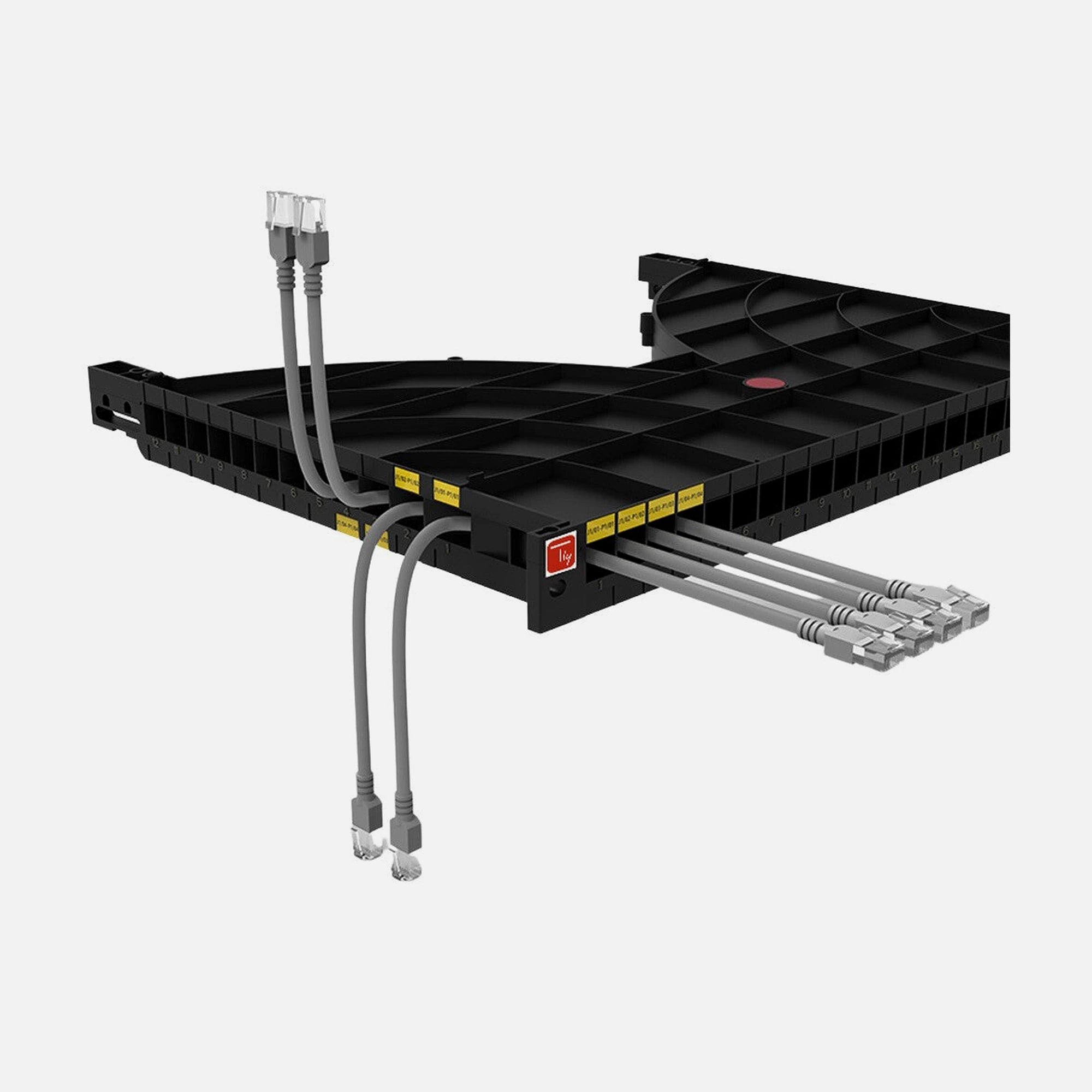 Techly I-CASE TRAY-ORG600 Cable Management Shelf 24 Ports for 19" Rack 600mm