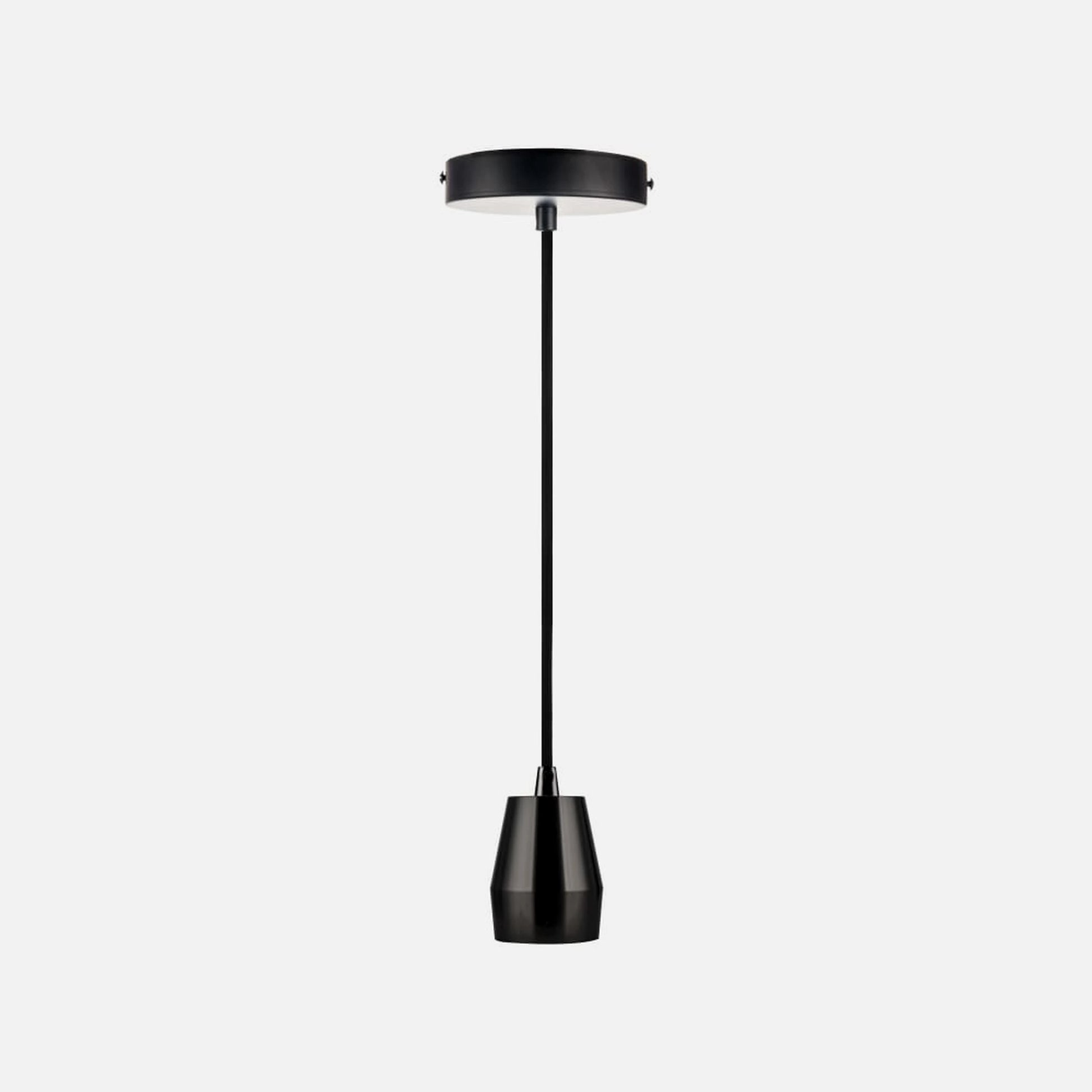 RP Suspension with Black Aluminum Mount E27 'Bullet' and Fabric cable 1.5m