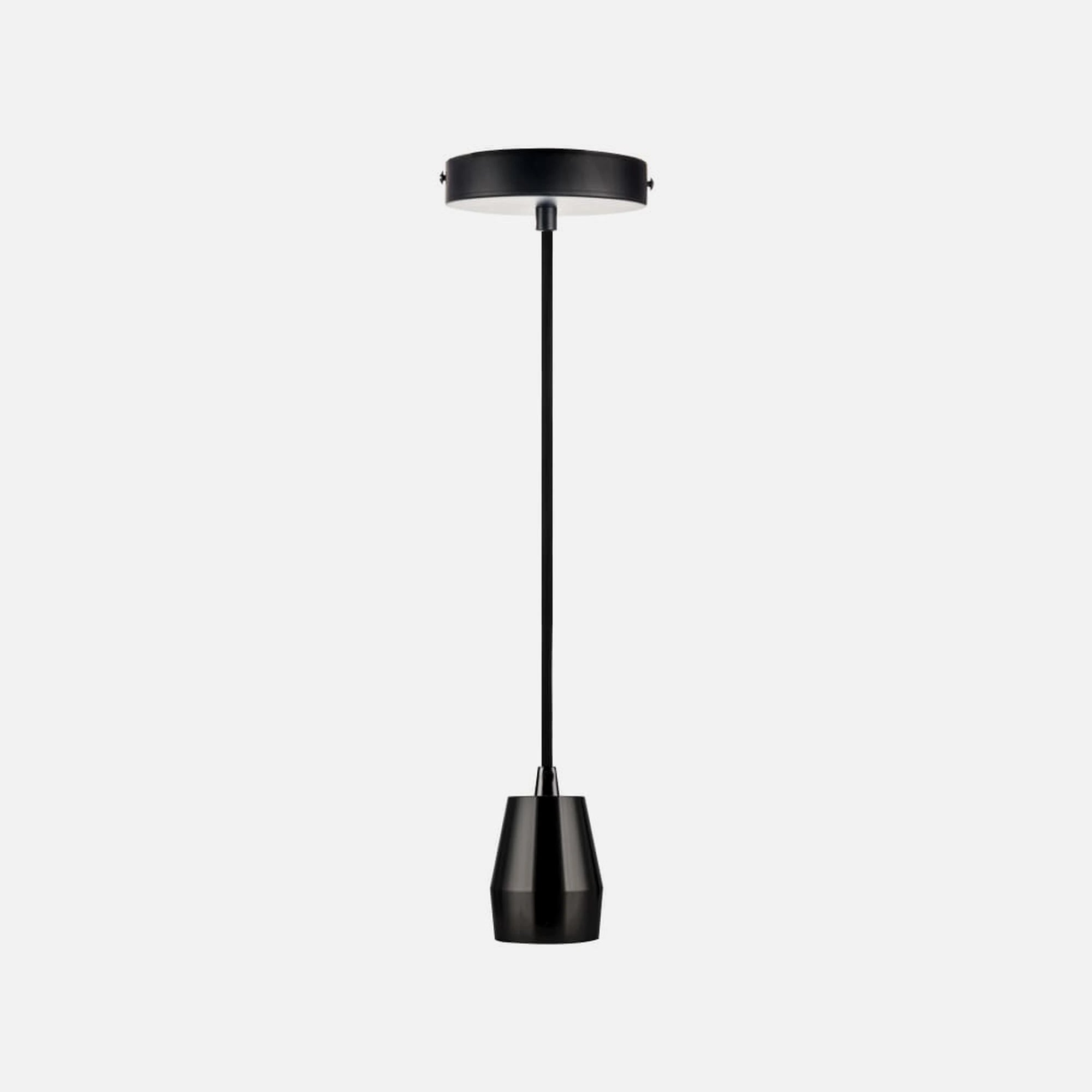 RP Suspension with Black Aluminum Mount E27 'Bullet' and Fabric cable 1.5m