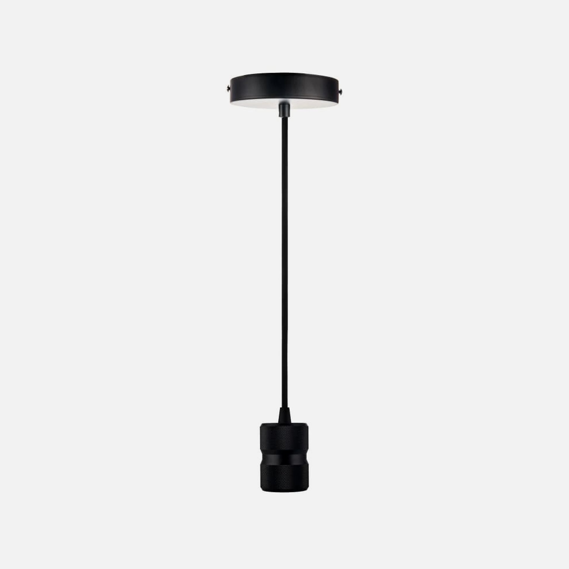 RP Suspension with Black Aluminum Mount E27 ‘BARREL’ and Fabric cable 1.5m