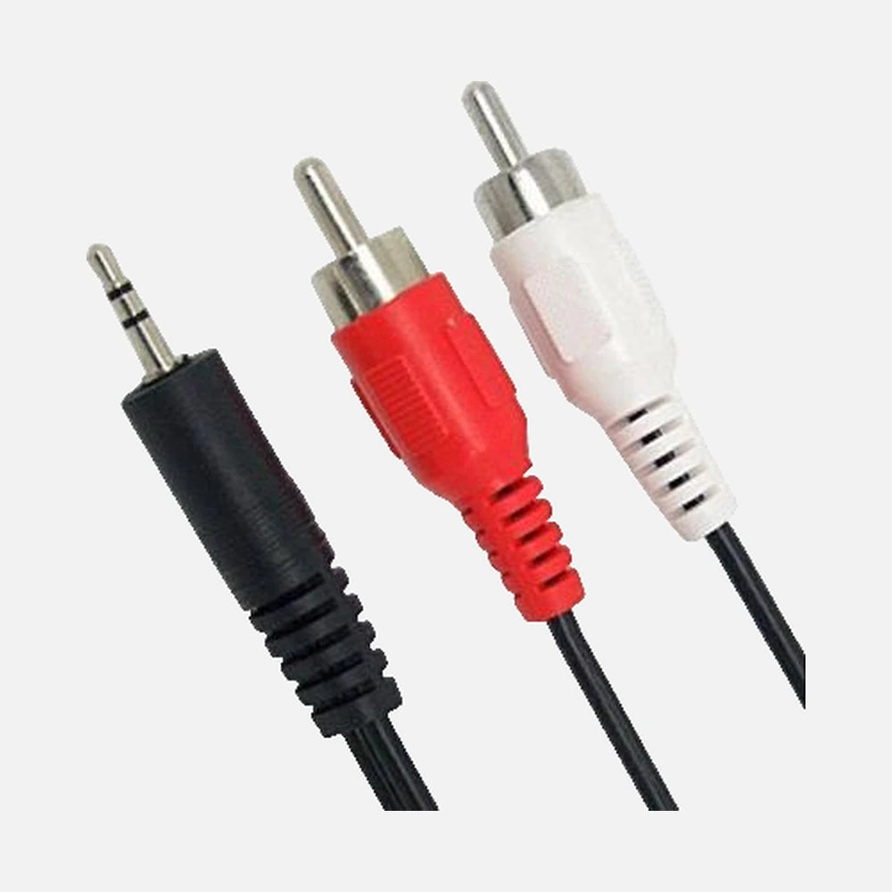 GBC 14.1560.18 - Stereo Audio Jack Cable 3.5mm Male to 2 RCA Male 5m