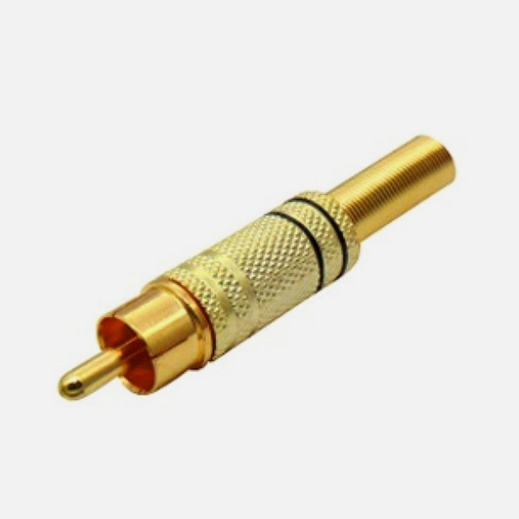 GBC - 30.1931.00 RCA Male plug with cable guide gold plated,3pcs black