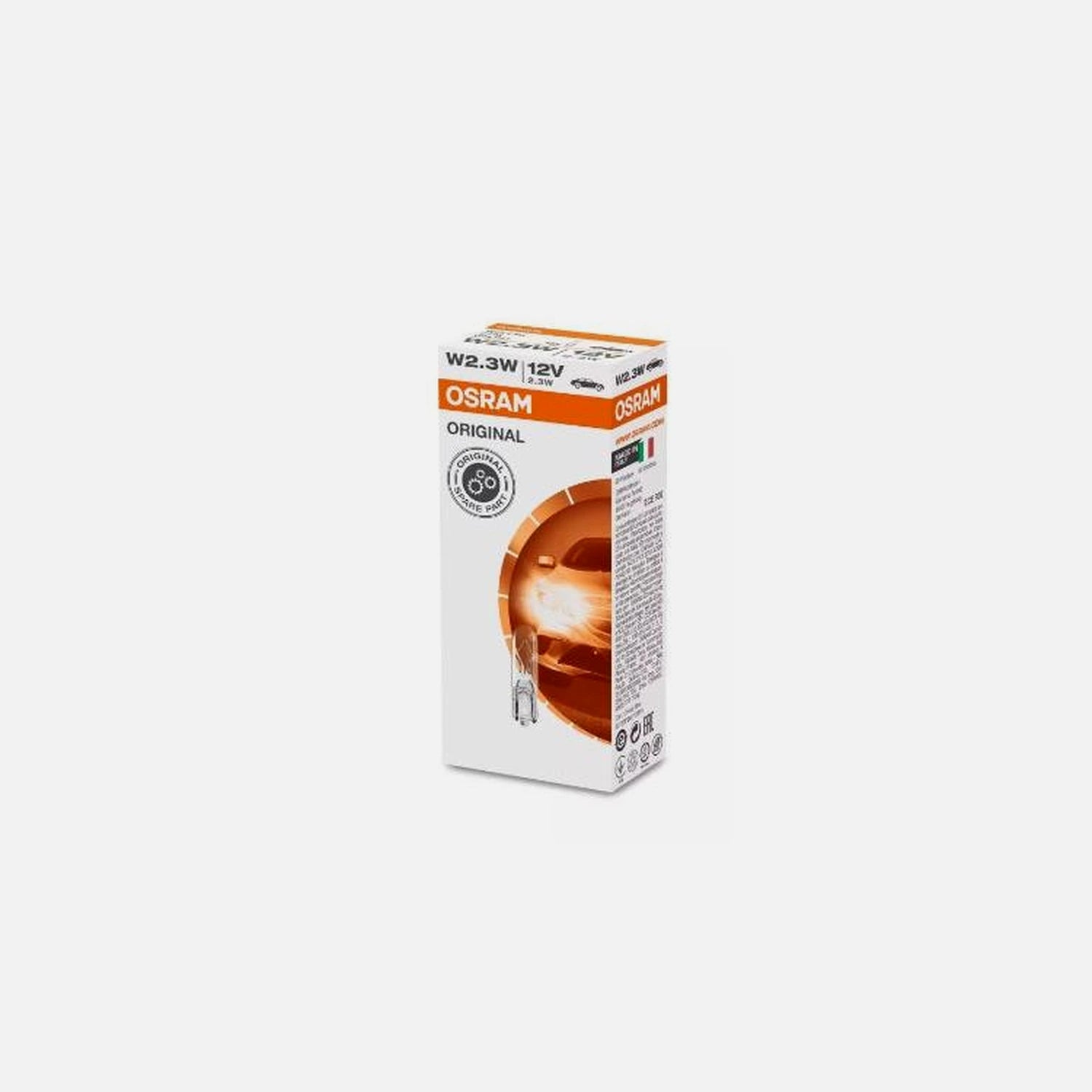 LEDVANCE OSRAM 12V Auto Bulb ORIGINAL - GLASS WEDGE BASE W2,3W/W2x4.6d
