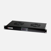 Techly I-CASE FAN-TC2B 1U 19" Rack 2-Fan Unit with LED Thermostat Black