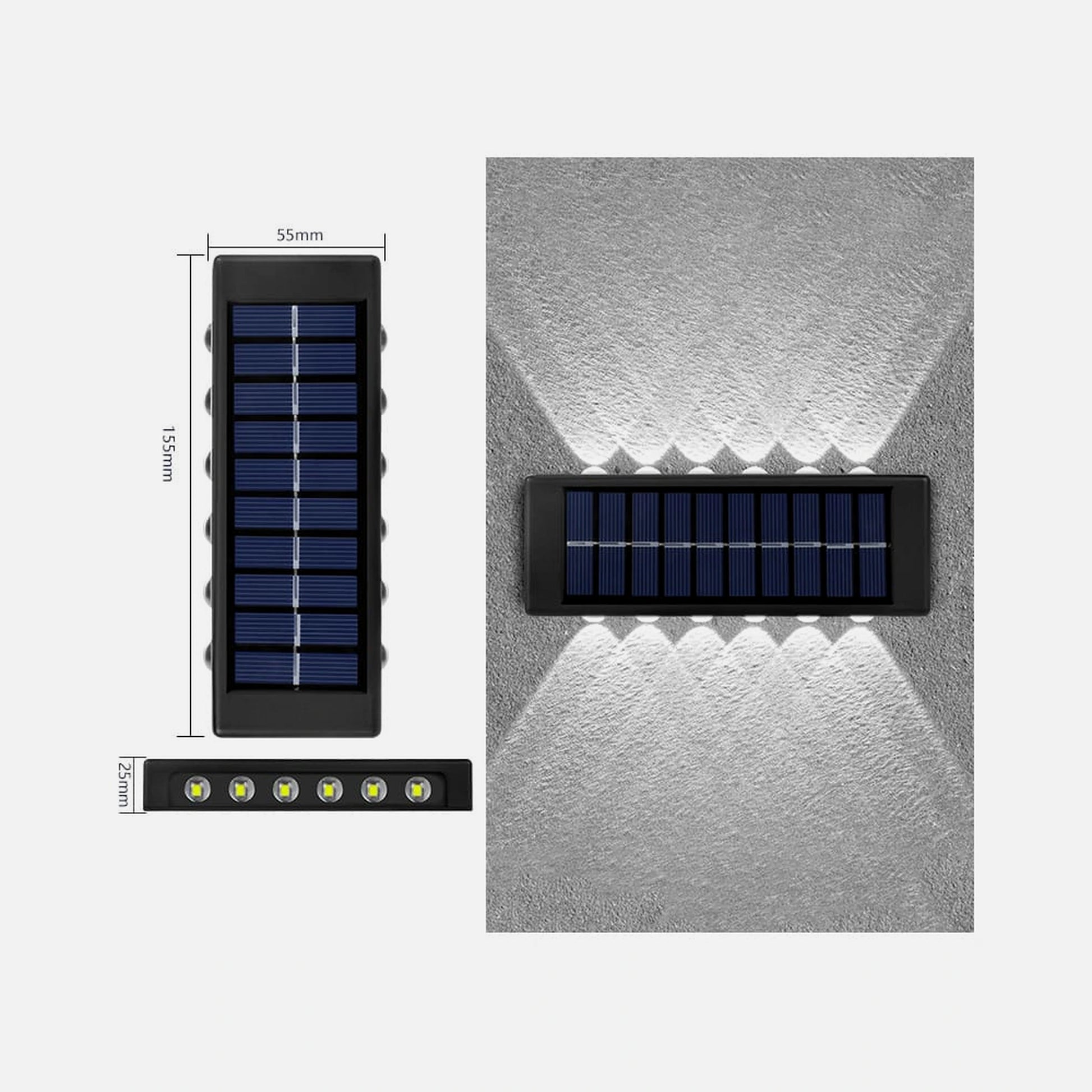 RP-“FARGO” SOLAR Garden Wallmount Luminaire Up&Down Ip65