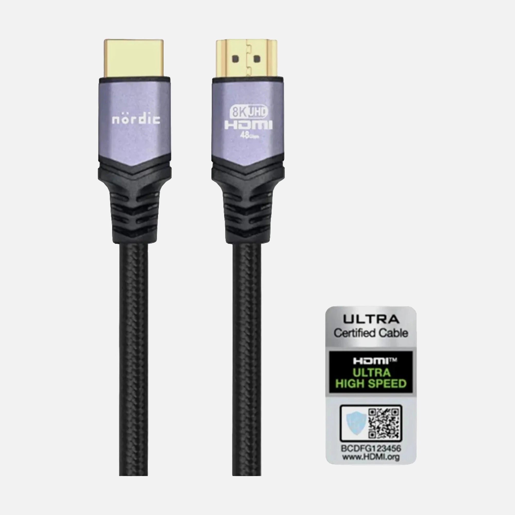 NÖRDIC Certified 3m Ultra-High-Speed HDMI 2.1 Cable – 8K60Hz, 4K144Hz, 4K120Hz