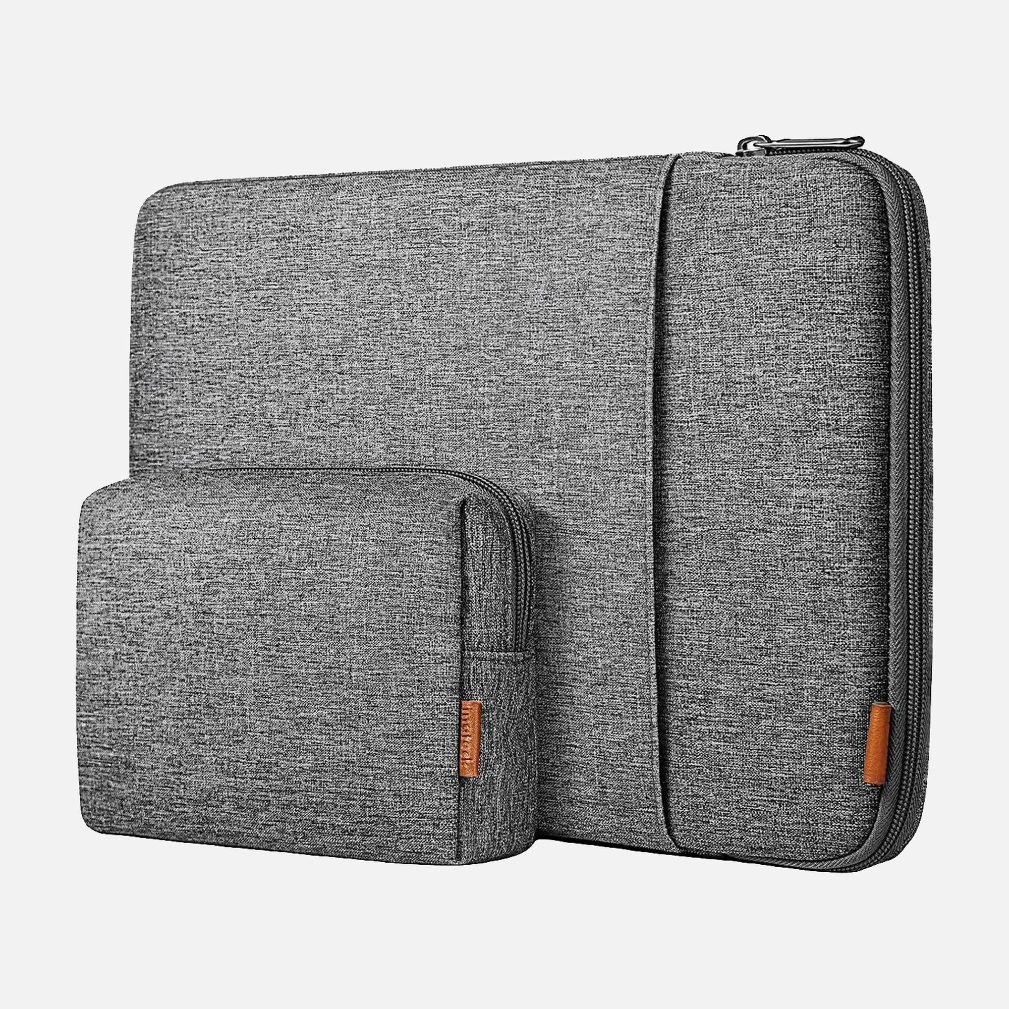 Inateck 360° Protection Sleeve / Laptop Case 14", Waterproof for MacBook 14" / iPad Pro / Dell XPS / HP / Surface, Set with Accessory Pouch