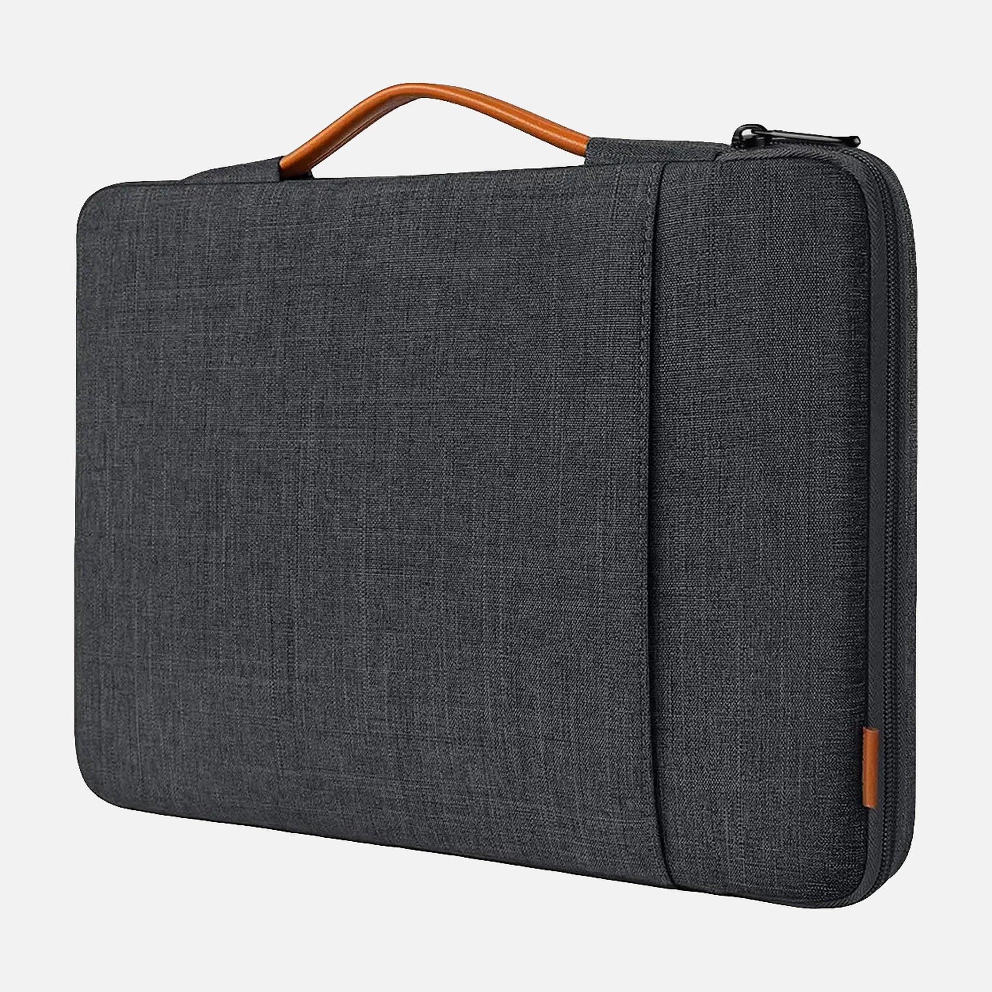Inateck 360° Protection 14″ Laptop Sleeve – Splash-Resistant Case with Accessory Pocket, Black Gray