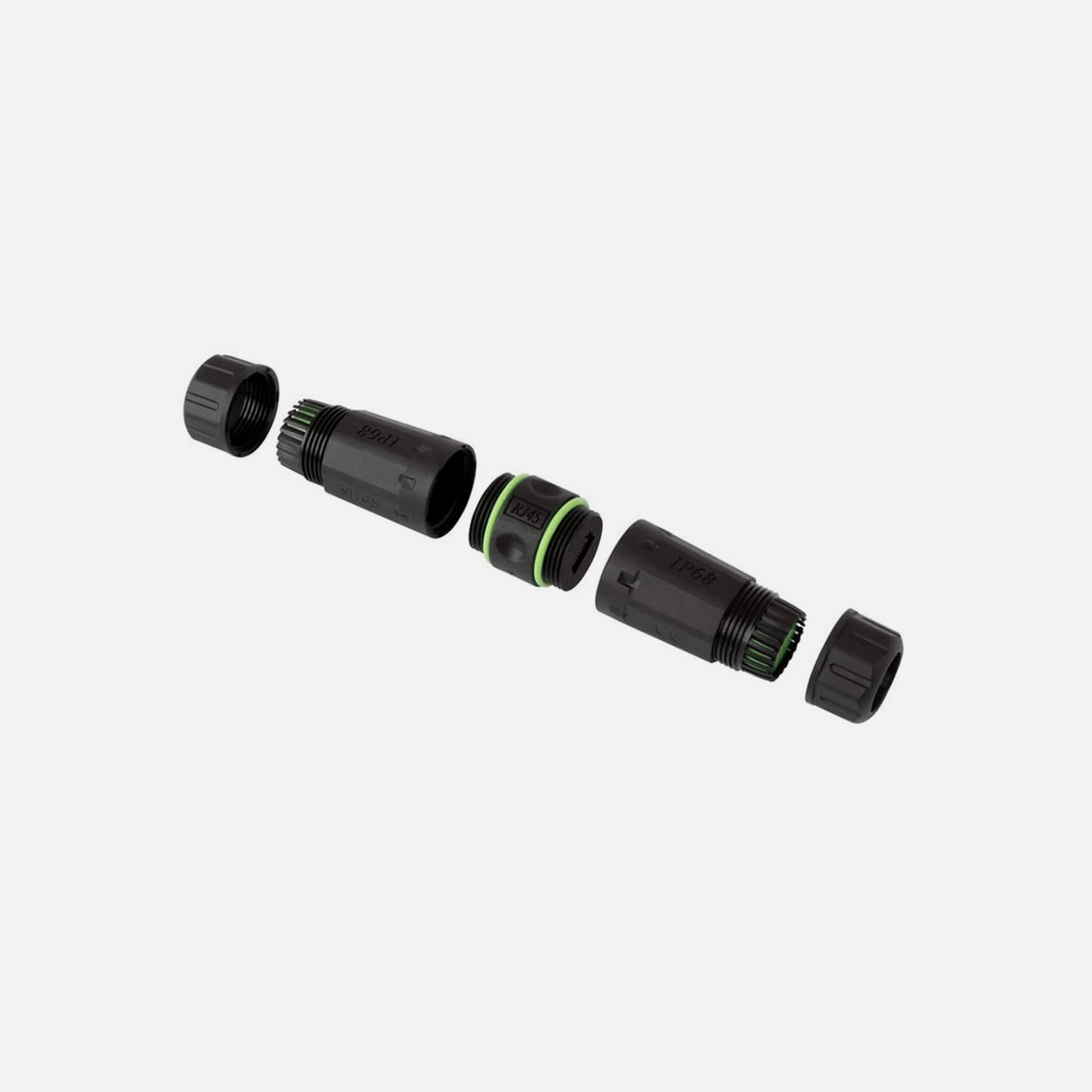 Techly IWP-MD C6-IP68T-SL Slim RJ45 Cat.6 Coupler F/F – IP68, PoE+, UV