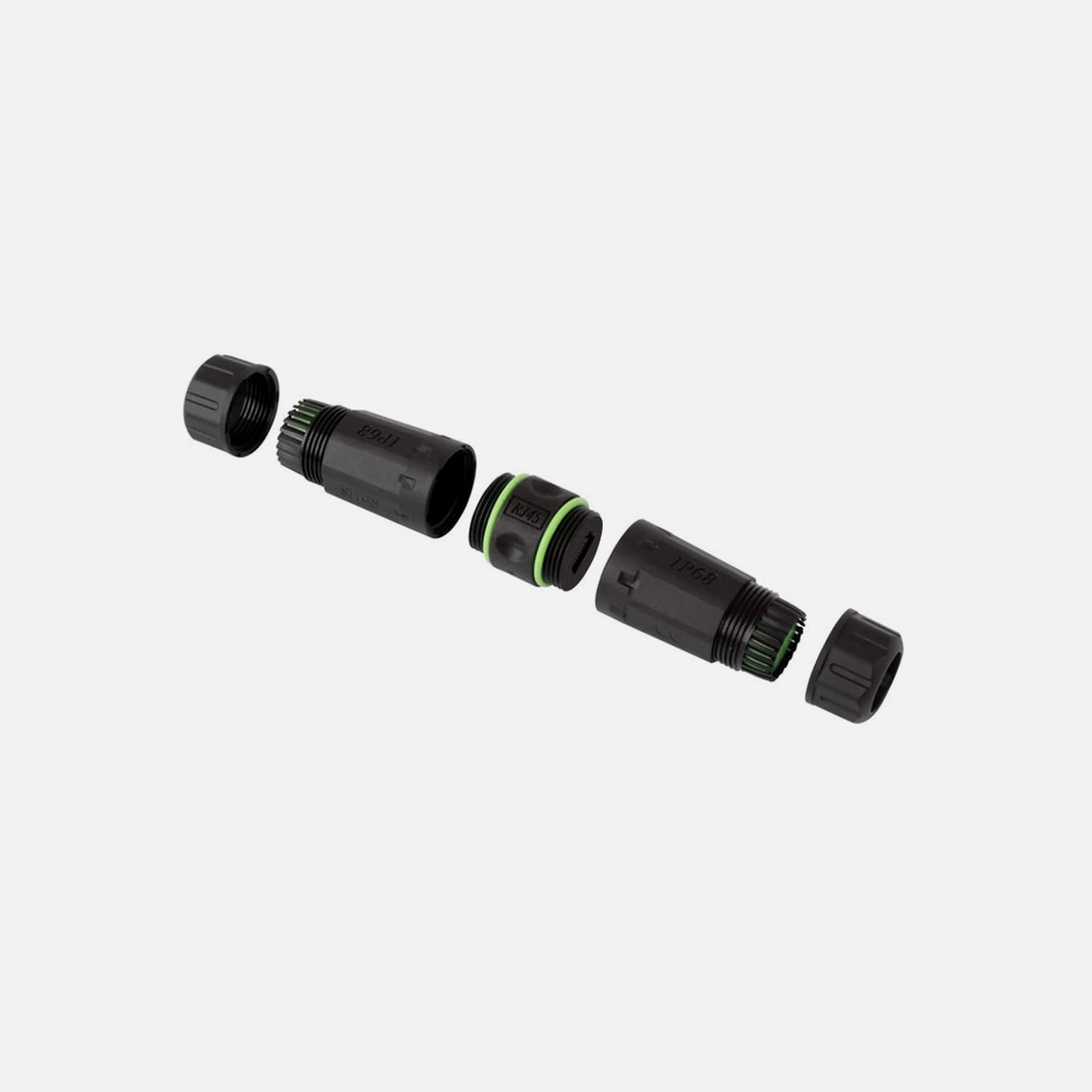 Techly IWP-MD C6-IP68T-SL Slim RJ45 Cat.6 Coupler F/F – IP68, PoE+, UV