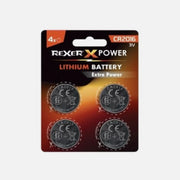 Rexer RXBA2-20164P – Lithium Button Cell CR2016, 3V 90mAh, 10-Year Shelf Life, 4-Pack