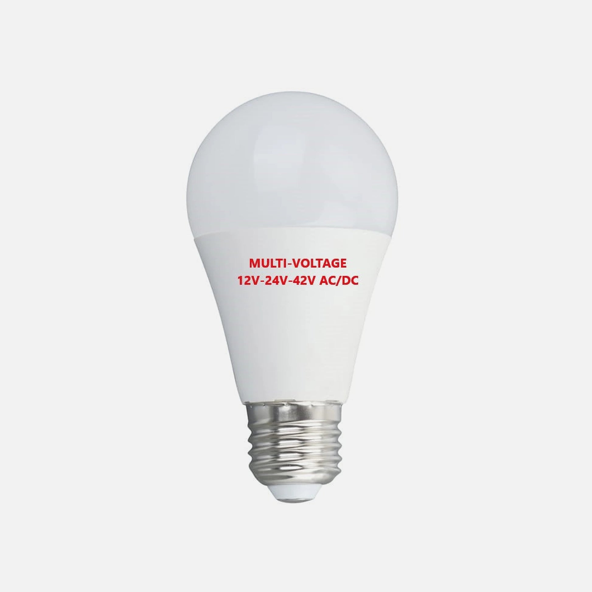 REDLED A60 Multi-Voltage LED Bulb – 10W, 3000K Warm, E27, 12V/24V/42V AC-DC