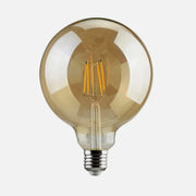 REDLED G125 Filament Globe Bulb – 8W, 3000K Warm, E27, Dimmable, Golden
