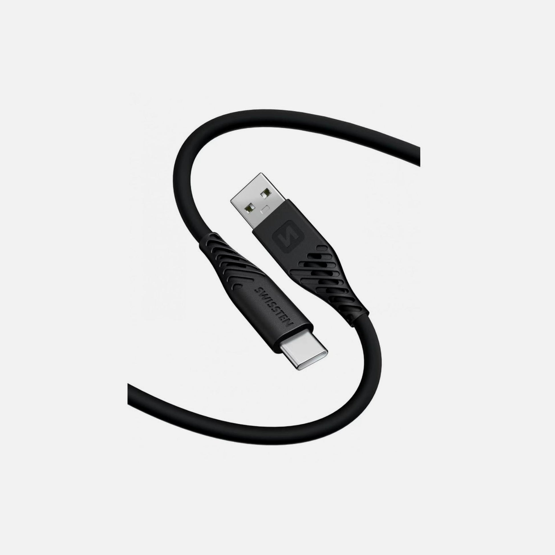 Swissten 71531010 USB-C to USB-C Cable – 1.5m, Soft Silicone, Black