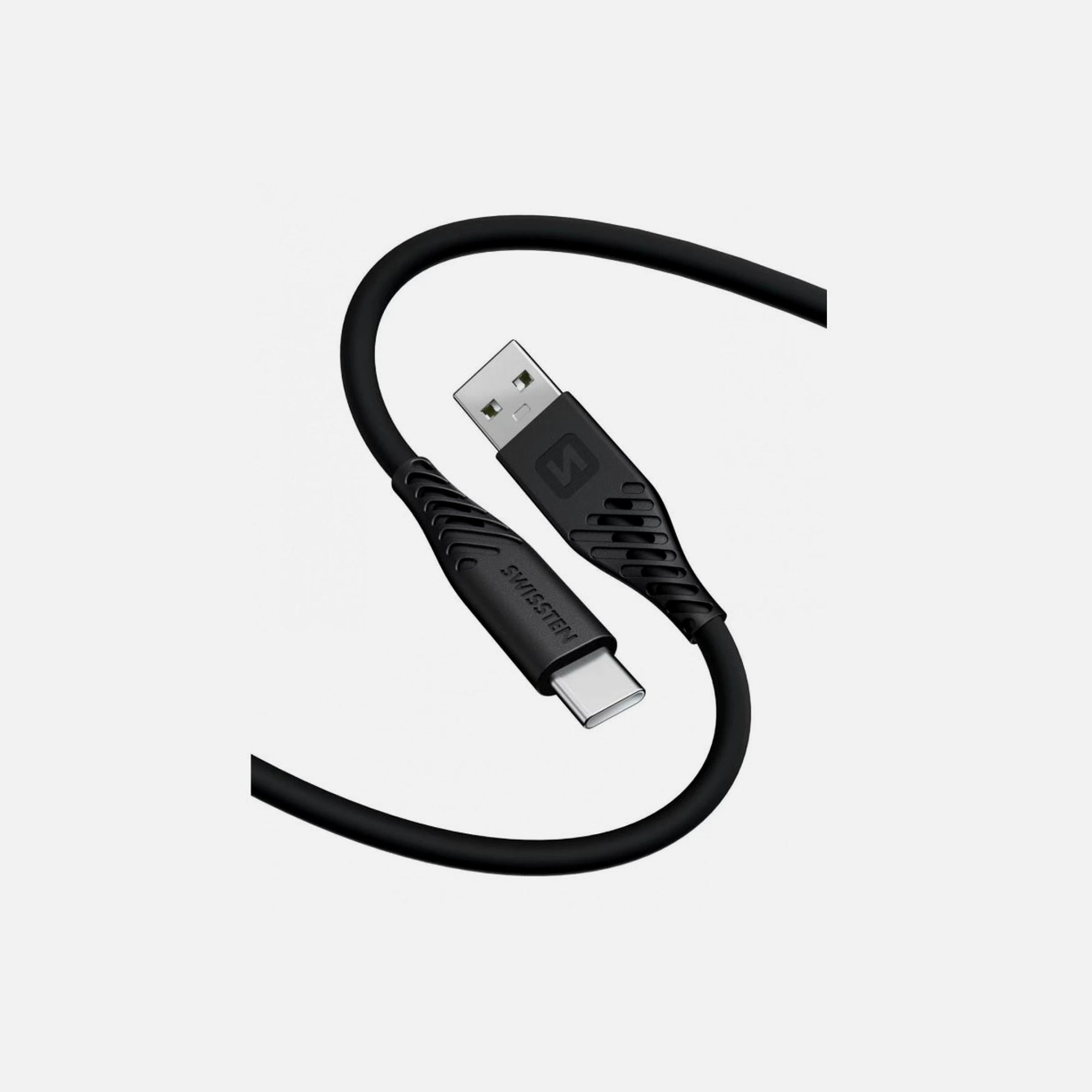 Swissten 71531010 USB-C to USB-C Cable – 1.5m, Soft Silicone, Black