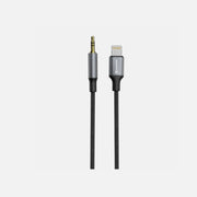 Swissten 73502307 Lightning to 3.5mm AUX Adapter – MFi Certified, Nylon Braid, Black