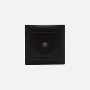 Stinel DOMUS TV Pass-Through Wall Socket – Black, RF F-Type